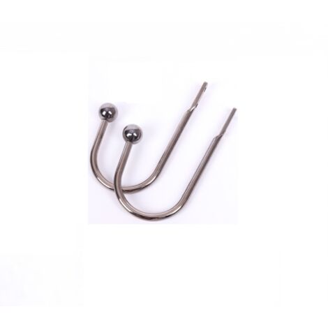 Lots de 2 embrasses de rideaux  - Crochets en métal à fixer au mur - Pour rideaux et draperies, Silver
