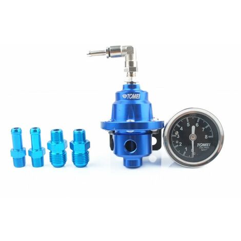 Accessoire Tuning Moteur Régulateur Pression Carburant KIMISS - Acier Inoxydable, Jauge 100PSI Pompe A Essence