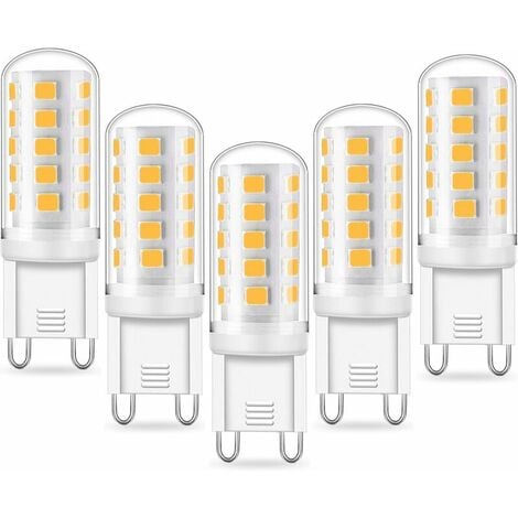 5pcs LED Lampe Céramique Perles G9 Haute Tension Miroir Phare Suspension, G9-5W,  6000-6500K, Lumière