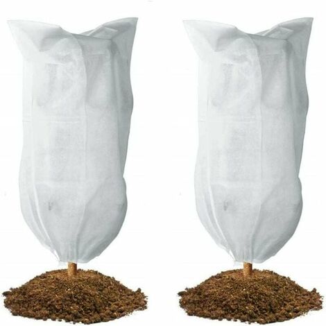 Protections Hivernales Pour Plantes - Lot De 2 - 120x180 Cm - Respirantes, Avec Zip Et Cordon