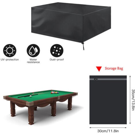 Covers & All Housse De Table De Billard Imperméable Pour Table De Billard – 100 % Résistante Aux Intempéries Avec élastique (243,8 X 121,9 X 20,3 Cm (l X P X H