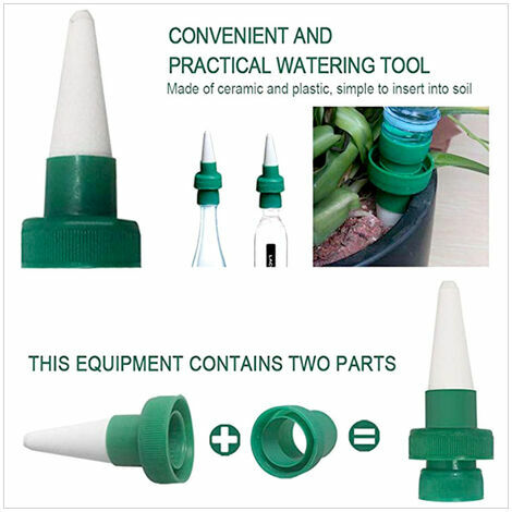 Distributeur D'eau Copa XL - Boule D'arrosage Vert Transparent 500ml - Pour Plantes Intérieur/balcon