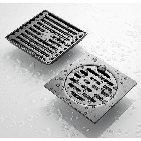 Grille De Vidange Muse Acier Chromé 132x132 Mm - Pour Receveur Douche Résine
