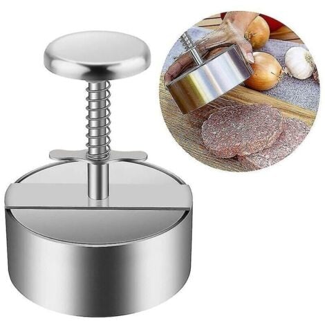 Presse à hamburger, moule à steak haché en acier inoxydable 304 avec échelle pour les réunions de famille, les rassemblements, les barbecues