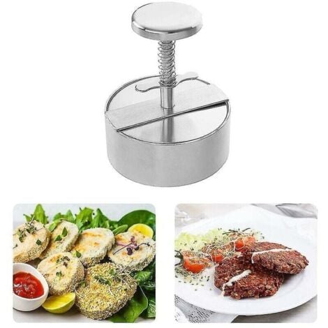 Presse à hamburger, moule à steak haché en acier inoxydable 304 avec échelle pour les réunions de famille, les rassemblements, les barbecues