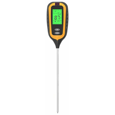 Testeur de Sol 5-EN-1 pH-mètre,Testeur de Thermomètre de Plante Numérique  avec éclairement/Température/Humidité du Sol/PH du Sol/Humidité de
