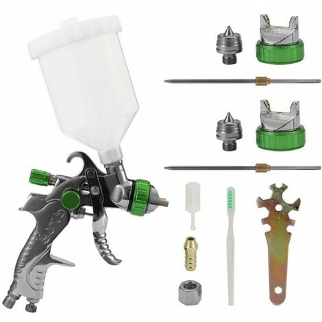 CCYKXA Kit aérographe multi-usages Gravity Feed - Pistolet pulvérisateur  aérographe - 0,3 mm - 0,5 mm 