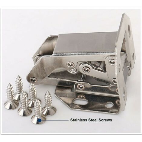 12Pcs Charnières Porte Placard, Charniere Porte Cuisine, 90°Charniere Meuble,Charnière Invisible, Faites Correspondre la vis , Convient aux portes D'armoires,Portes d'armoires de Bureau