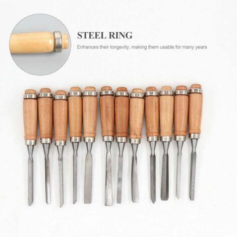 Ciseau à Bois Kippen 1086DX - Lame Acier Chrome Vanadium 14 Mm, Poignée Soft-Grip - 12