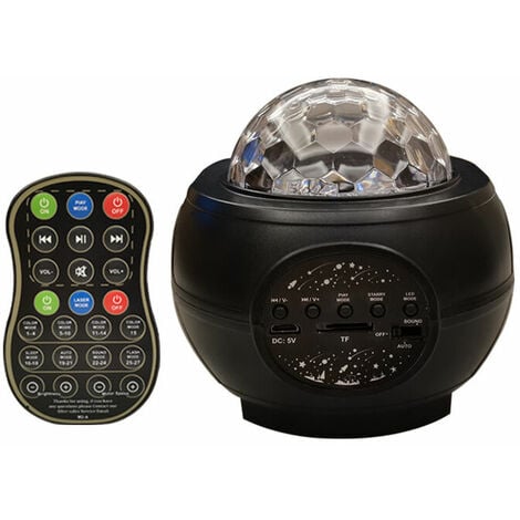 Lampe Projecteur LED Étoile, 4 en 1 Projecteur de Veilleuse Rotatif avec  Rotation 360° & Bluetooth & Enceinte & Remote & Timer, Projecteur pour  Enfants Adultes, Fête Anniversaire Chambre Home (L) 