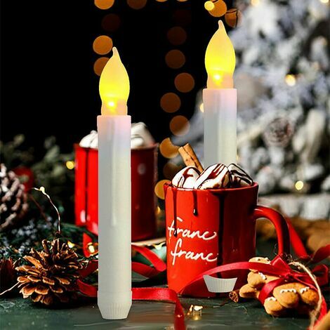 Bougies Solaires LED PChero - 2pcs, Flamme Vacillante, Télécommande, IP64 - Déco Jardin, Fête