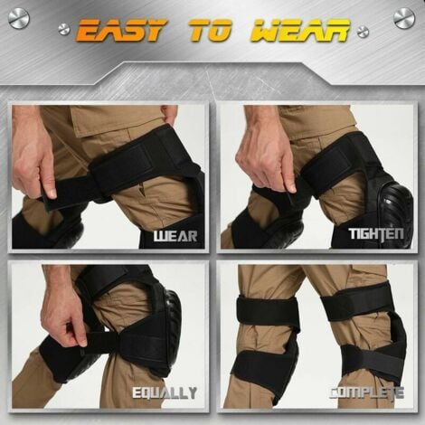 Genouillères professionnelles pour le travail, avec coussin en gel robuste et pièges antidérapants réglables, parfaites