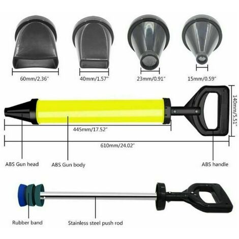 Applicateur/distributeur universel de pistolet à calfeutrer en métal  robuste avec crochet pour échelle