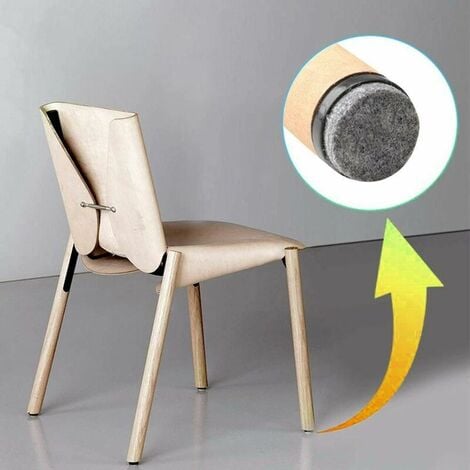 8pcs Patins Embouts Pieds en Plastique Anti-dérapant Pour Chaise Table -  Transparente