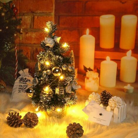 Sapin De Noël Artificiel Mini 30 Cm - Décoration De Noël Pour Table, Cheminée, Rebord De Fenêtre, Sapin Miniature Vert