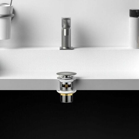 Bouchon De Vidange Pop-up RENIST Doré - Avec Trop-plein - Pour Lavabo Ou Vasque