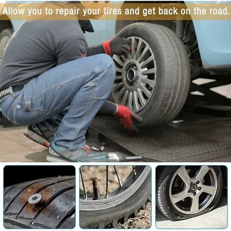 Dripex Outil de réparation de pneus de voiture, pneu sous vide