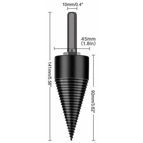 Fendeur De Bois, Foret à Bois De Chauffage à Fente Antidérapante Pour Bûche  32 Mm / 1,26 Po 