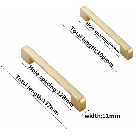 10pcs 128mm Poignée pour placard Poignée de placard doré Arc Bâton Cuisine Armoire Porte