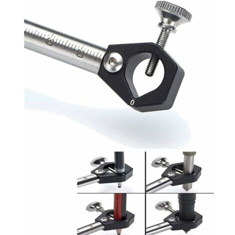 Outil à tracer en bois, jauge de marquage de roue, outil de travail du bois, outil à tracer à double usage, outil multifonction en alliage d'aluminium