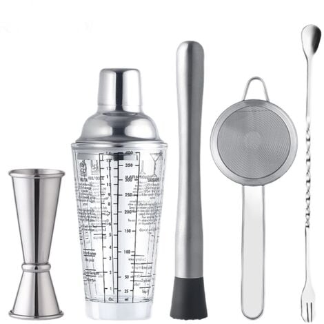 Kit de shaker à cocktail en verre, ensemble de fabrication de