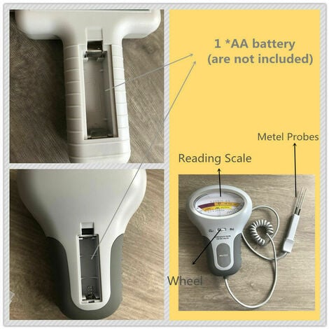 Testeur de qualité de l'eau Analyse de la qualité de l'eau Pancellent  Testeur de mesure de chlore Kit de test de pH PH Testeur d'eau de piscine