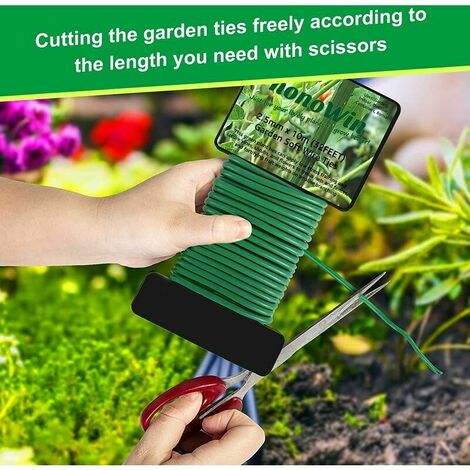 Fil de Fer Jardin 2.5mm10m Attache Plante Lien de Tuteurage Souple Fil  Jardinage Vert Liens