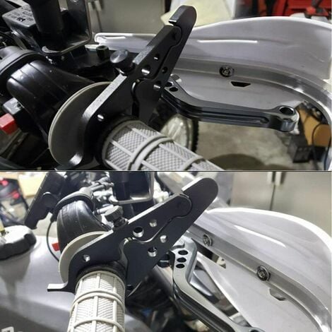 1 pièces accessoires de moto en aluminium avec anneau en caoutchouc guidon  moto serrure d'accélérateur