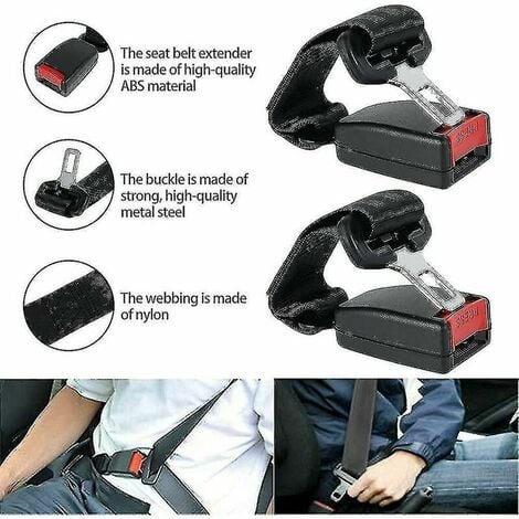 30 cm 2 pièces - Rallonge universelle de ceinture de sécurité de voiture en  acier, Clip de ceinture de sécuri