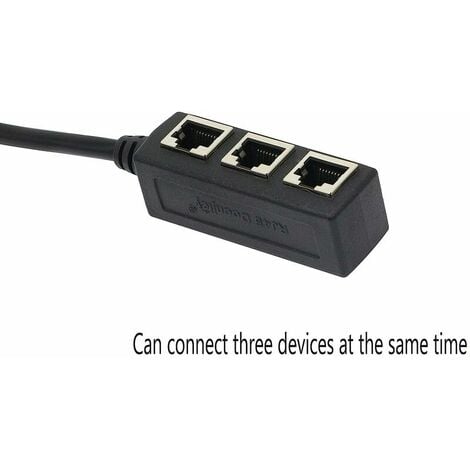 Câble répartiteur Ethernet RJ45 1 à 3 voies pour la mode du connecteur de