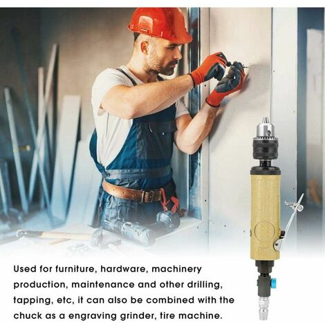 Perceuse Pneumatique Droit à Grande Vitesse Outil de Forage Pneumatique Perceuse Pneumatique 25000rpm