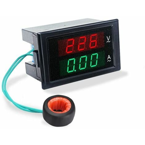 Voltmètre Ampèremètre Numérique AC 80-300V 0-100A Multimètre 2 en 1 avec  Transformateur de Courant