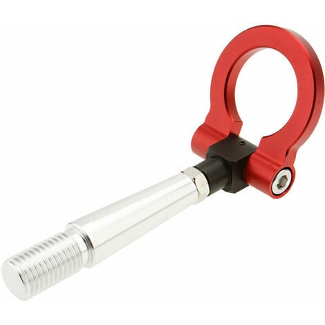 Crochet de remorquage de course de voiture pliable conu pour Mitsubishi Lancer EX voiture Auto remorque anneau crochet de remorquage ensemble rouge - rouge