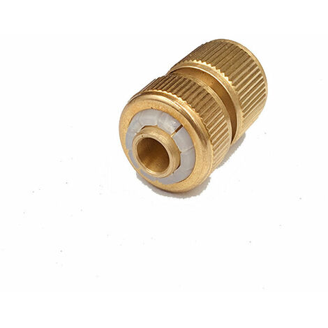 Lot De 2 Raccords/connecteurs De Tuyau D'arrosage En Laiton 13 mm (1/2quot) - Fonction Aqua Stop