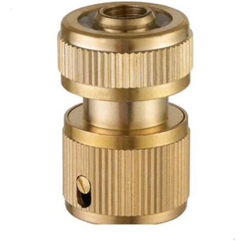 Lot De 2 Raccords/connecteurs De Tuyau D'arrosage En Laiton 13 mm (1/2quot) - Fonction Aqua Stop