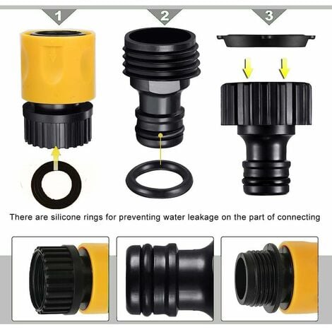 Lot De Connecteur De Raccord Tuyau D Arrosage Adaptateur Robinet Tuyau Arrosage S Parateur De