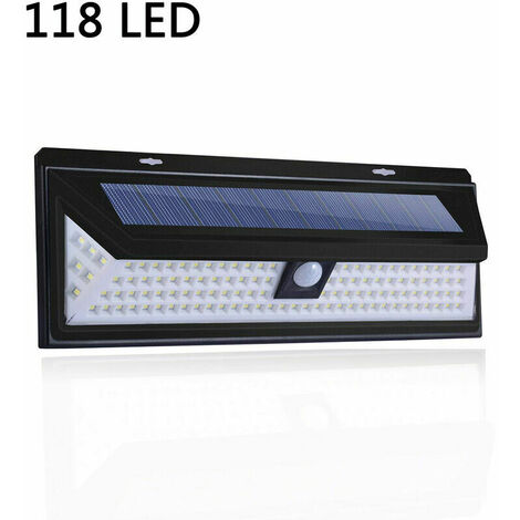 Acheter Lumière solaire extérieure 106 LED Super lumineux capteur de mouvement  solaire forte puissance LED lampe murale de jardin IP65 étanche 4 Modes de  fonctionnement