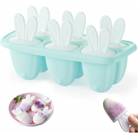 Moule à Glace en Silicone,2 Pcs 8 Cavités Silicone Moule à Crème-sans  BPA,Facile à Dégager-Moule magnum cake Moule à Popsicle pour Maison  Dessert,Sucette,Crème Glacée+20 pcs Bâtons En Bois : : Cuisine et