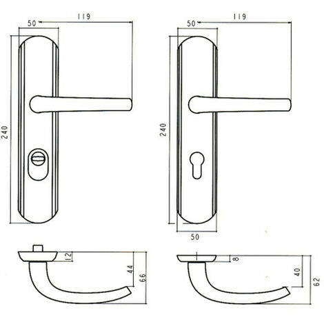 Ensemble de poignées de porte de sécurité SECUMAX - ASSA ABLOY BEZAULT