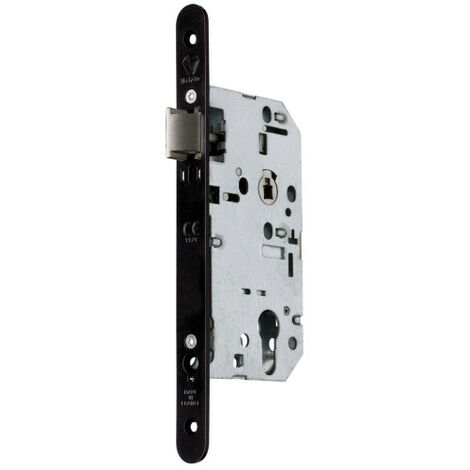 Vachette – Serrure à larder d'urgence D4522 – Pêne 1/2 tour en inox – Axe 50mm – Entraxe 70mm – Coffre acier 15mm – Normes CE EN179/EN 12 209