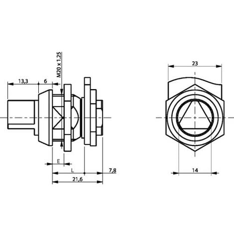 Serrure à came batteuse à barillet Argent                                                                                                          19 mm