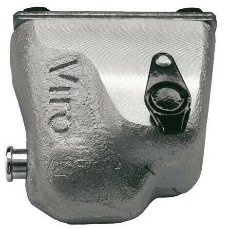 Sabot rideau métallique CONDOR – Monobloc en fonte d'acier – Protection anti-perçage – Fixation au sol pour rideaux de boutique – Viro (1/5)