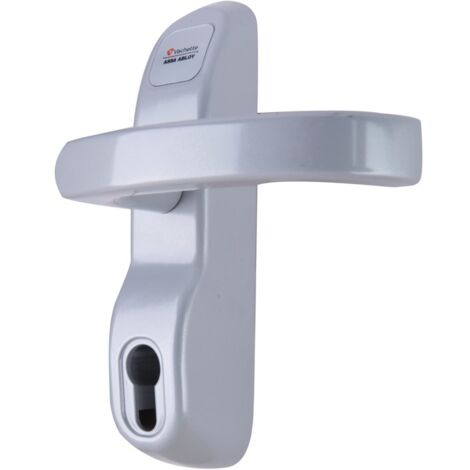 Vachette – Poignée anti-panique argent – Module extérieur à béquille – Pour serrure condamnable – Compatible avec demi-cylindre