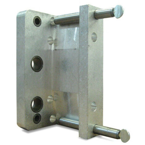 Gabarit de perçage pour serrure de portail battant LOCINOX Argent