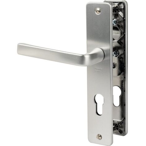 Poignée de porte palière - Kaza - Vachette - Gris argent - Clé I - 195 mm