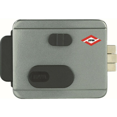 JPM – Serrure électrique pour porte cochère – Cylindre laiton poli 40/50 mm – Résistance 800 kg – Compatible motorisation portail