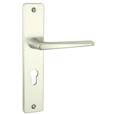 Ensemble de poignées de porte sur plaque RIVIERA - ASSA ABLOY BEZAULT                                Argent                      70                                        Clé I (1/5)