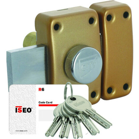 Verrou à bouton CITY R6 - ISEO  S'entrouvrant par 2                                                                            90