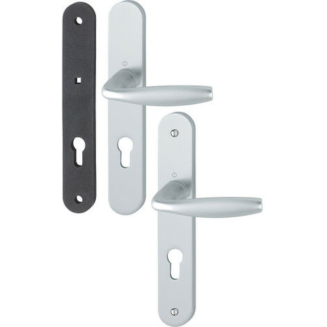 Ensemble de poignées de porte HOPPE NEW YORK Aspect inox 48-57 mm                         7 mm        Aspect inox                      70    48-57 mm                                    Clé I porte pal