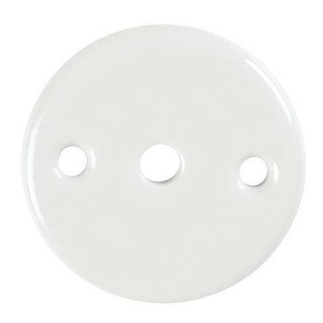 Rosace en porcelaine 50 mm – Trou rond 6 mm – Fixation à vis – Surface lisse et éclatante – Pour portes modernes – Kaoline